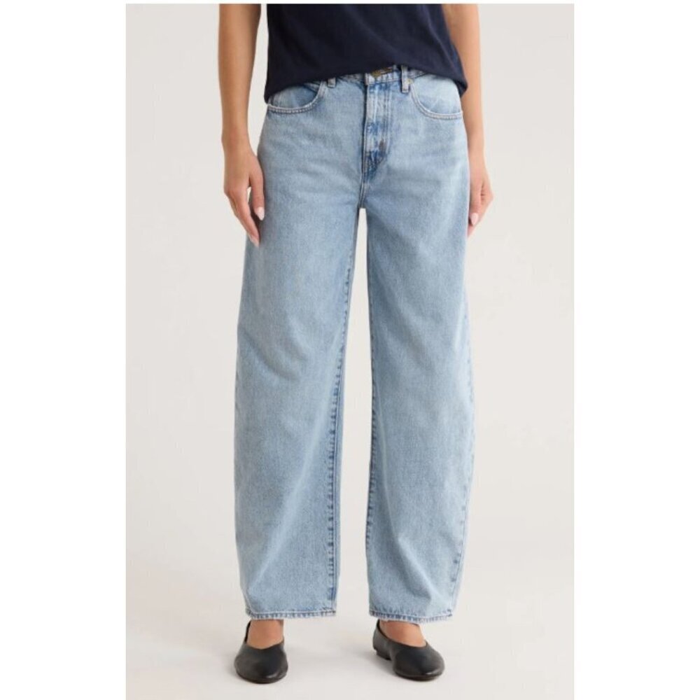 Frame Denim Women's Long Barrel Jean High Waist Blue Size 30 NWT $268 Retail